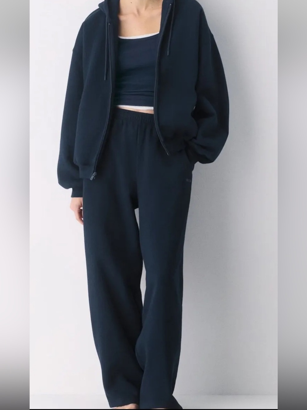 Aritzia navy sweatsuit